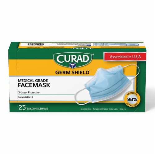 Curad® Germ Shield Medical Grade Face Mask Perspective: front
