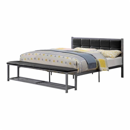 Metal bed discount frame bench
