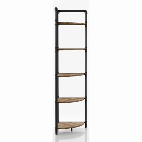 5 tier corner shelf black discount