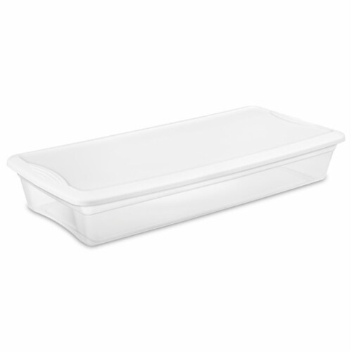 Sterilite Underbed Storage Box with Lid - Clear/White, 41 qt - Kroger