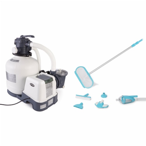 Intex 3000 GPH Sand Filter Pump & Deluxe Maintenance Kit for Above