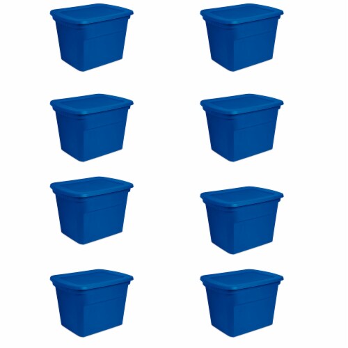  Sterilite 18 Gal Storage Tote, Stackable Bin with Lid