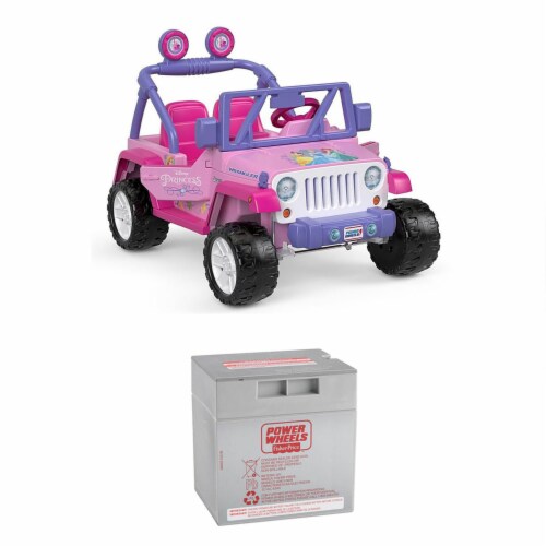 Power Wheels 12 Volt Disney Princess Jeep Wrangler Ride-On + Replacement  Battery, 1 Piece - Fred Meyer