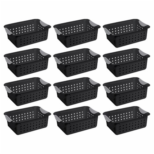 Sterilite Medium & Small Ultra Plastic Storage Bin Organizer Basket (12 Pack)