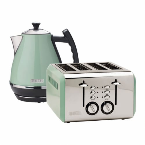 Haden Stainless Steel Retro Toaster & 1.7 Liter Stainless Steel