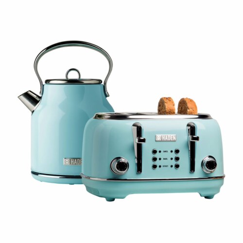 Haden Stainless Steel Retro Toaster & 1.7 Liter Stainless Steel