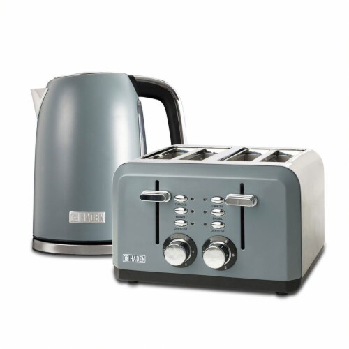 Haden Stainless Steel Retro Toaster & 1.7 Liter Stainless Steel Electric Kettle