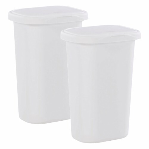 Rubbermaid 13.25 Gallon Rectangular Spring-Top Lid Wastebasket