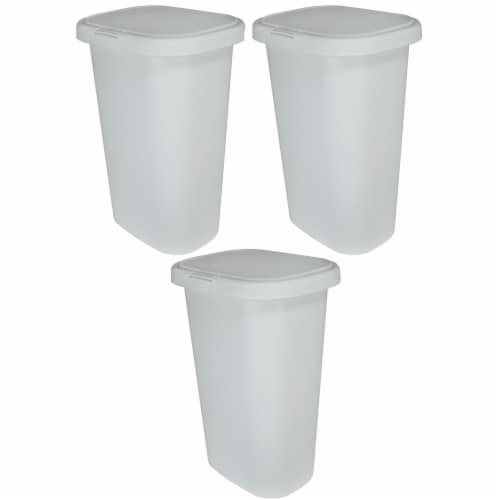 Rubbermaid 13 Gallon Rectangular Spring-Top Lid Wastebasket Trash Can (3  Pack), 1 Piece - Kroger