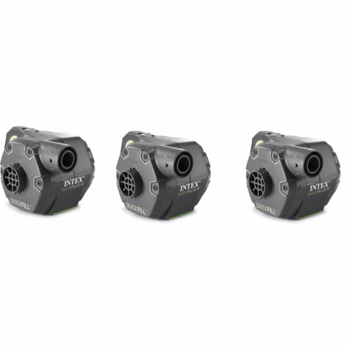 Intex 120 V Quick Fill Cordless Rechargeable Inflatable Air Bed Pump (3 Pack) Perspective: front
