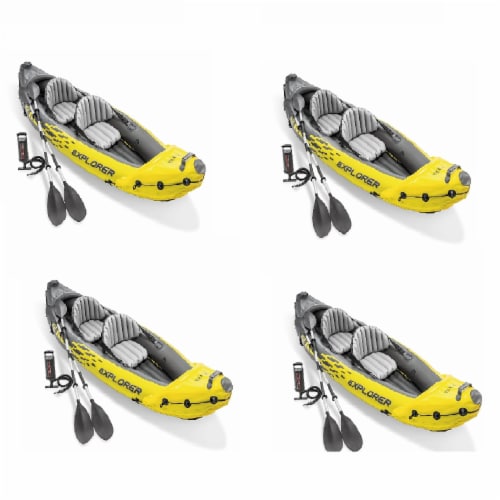 Intex Explorer K2 Kayak, 2-Person Inflatable Set with Oars and Air