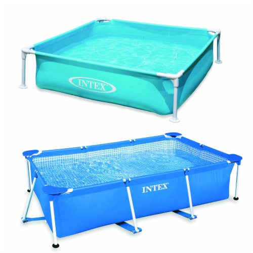 Above Ground Baby Splash Swimming Pool + Kiddie Beginner Frame Swimming Pool Perspective: front