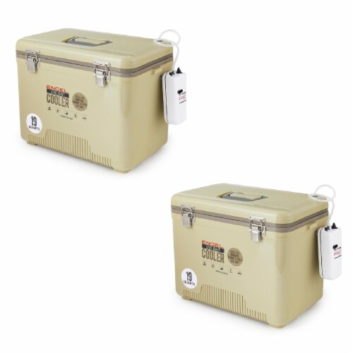 Engel 19 Quart Insulated Live Bait Fishing Dry Box Cooler w/Water Pump (2  Pack), 1 Piece - Kroger