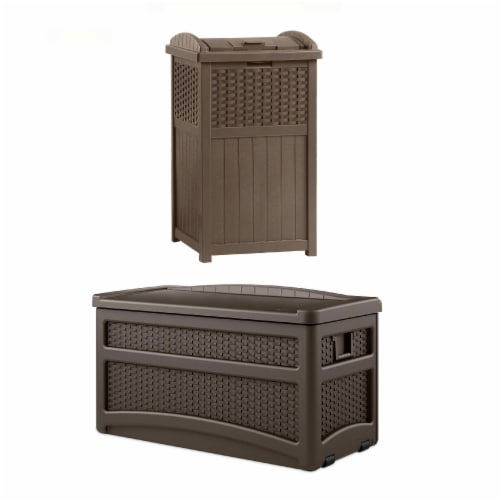 Suncast Trashcan Hideaway Outdoor 33 Gallon Garbage Trash Waste Bin,  Cyberspace, 1 Piece - Kroger