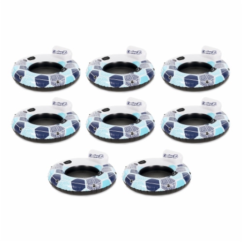 Bestway CoolerZ Rapid Rider Inflatable Blow Up Pool River Tube, Blue (8 Pack) Perspective: front