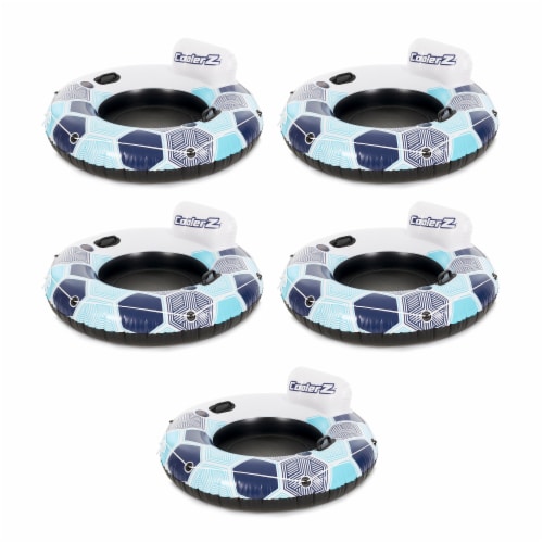 Bestway CoolerZ Rapid Rider Inflatable Blow Up Pool River Tube, Blue (5 Pack) Perspective: front