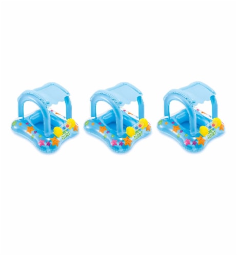Intex Baby Float Inflatable Swimming Pool Kiddie Tube Raft (3 Pack) Perspective: front