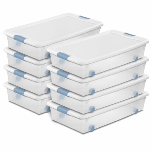 Sterilite 56 Quart Latching Stackable Wheeled Storage Container w/ Lid, (8  Pack), 8pk - Fry's Food Stores