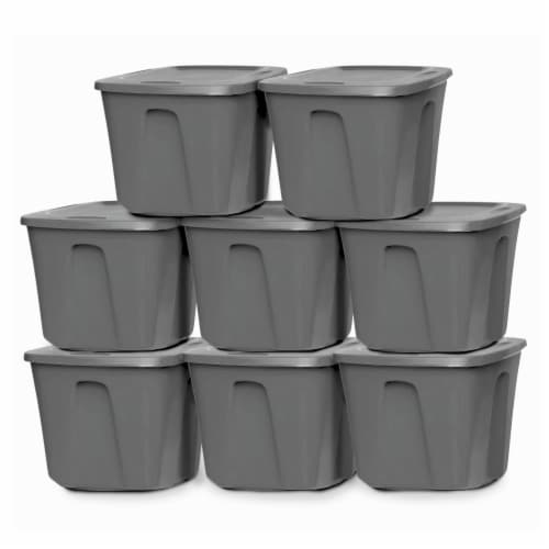 Rubbermaid Roughneck 18 Gal Storage Container Organizer, Black & Gray (6  Pack), 1 Piece - Fry's Food Stores