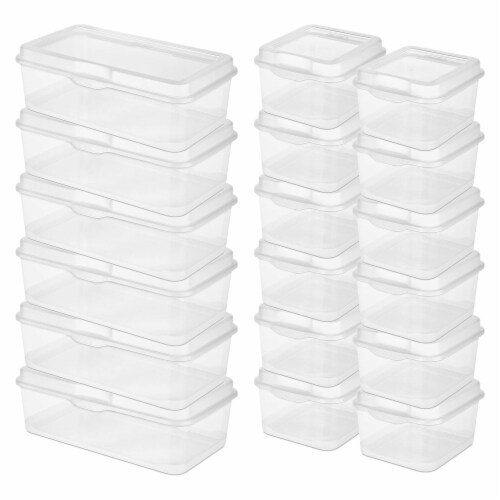 Sterilite Medium Nesting ShowOffs, Stackable Storage Bin with Latch Lid, 18  Pack, 1 Piece - Fry's Food Stores