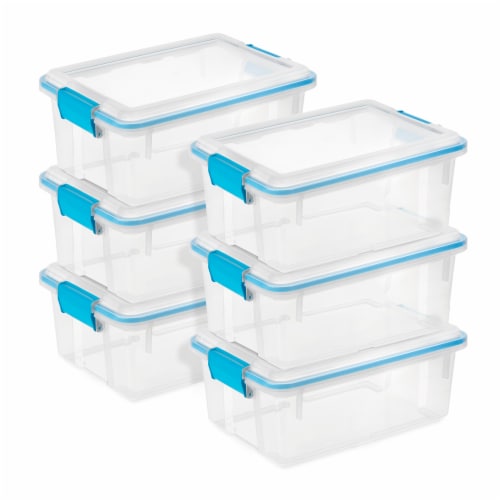 Teal Small Plastic Storage Bin, 1 - QFC