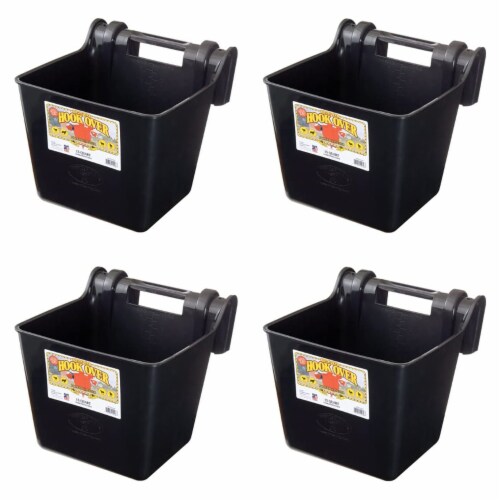 Little Giant HF15BLACK 15 qt. Mountable Plastic Hook Feeder, Black (4 Pack) Perspective: front