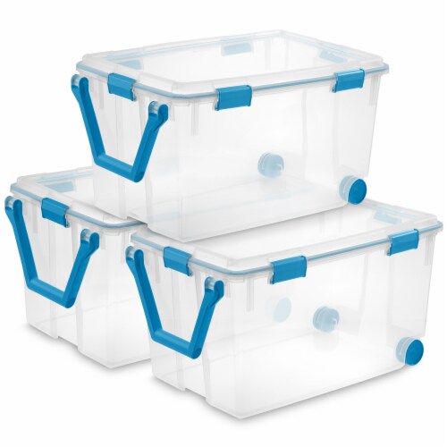 Sterilite 6 Qt. Plastic Stackable Storage Box with Latching Lid, Clear (12  Pack), 12pk - Kroger