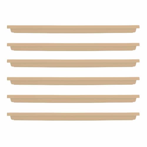 HC Companies Venetian 23.5 In Rectangular Flower Box Saucers, Sandstone (6 Pack) Perspective: front