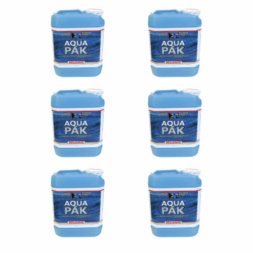 Reliance Products Aqua-Pak 2.5 Gal. Plastic Water Container Storage Jug (6 Pack) Perspective: front