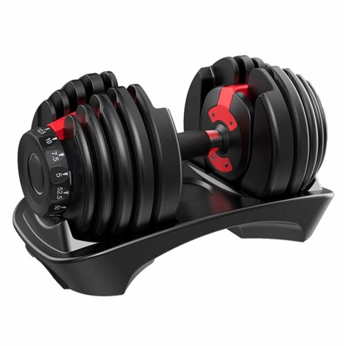 HolaHatha 5 to 52.5 Pound Adjustable Dumbbell Home Gym Workout