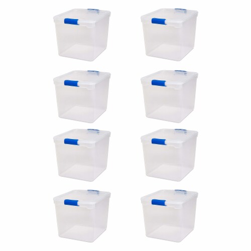 Homz 112 Quart Heavy Duty Clear Plastic Stackable Storage Containers, 8  Pack, 1 Piece - Kroger