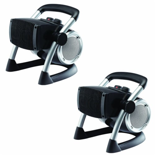 Lasko Pro Portable Electric 1500W Ceramic Utility Room Space Heater (2 Pack) Perspective: front