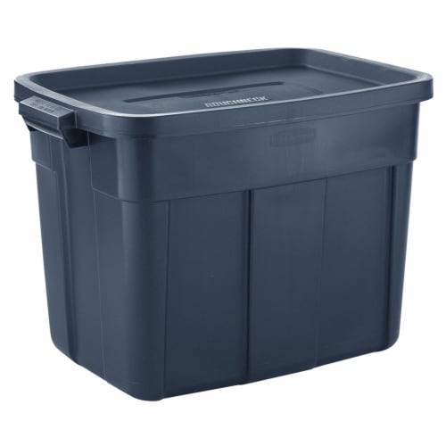 Rubbermaid Roughneck Tote 3 Gallon Storage Container, Black/Cool Gray (6  Pack)