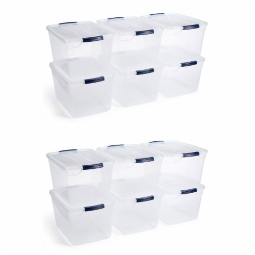 Rubbermaid Cleverstore 30 Quart Plastic Storage Tote Container w/ Lid (12  Pack), 1 Piece - Fred Meyer