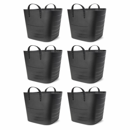 Life Story Tub Basket 25 Liter Plastic Storage Tote Bin with Handles (6  Pack), 1 Piece - Foods Co.