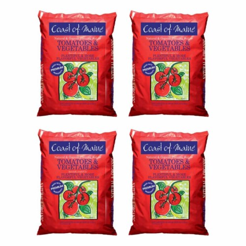 Coast of Maine OMRI Listed Tomato & Vegetable Planting Soil, 20 Qt Bag (4 Pack) Perspective: front