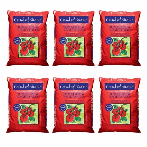 Coast of Maine OMRI Listed Tomato & Vegetable Planting Soil, 20 Qt Bag (6 Pack) Perspective: front