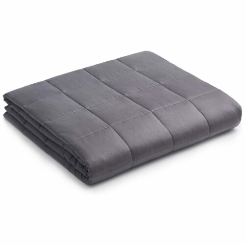 YnM Cotton 48 x 72 In 15 Lb Weighted Blanket for Twin and Full