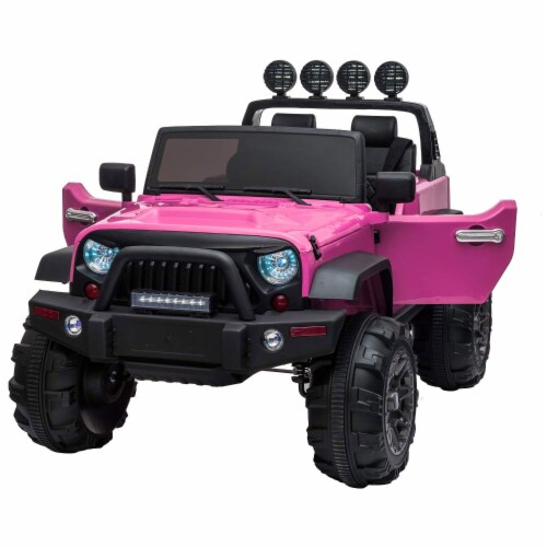 TOBBI 12V Kids Electric Battery Powered 2 Speed Jeep Wrangler Ride On Toy, Pink, 2 Piece - Harris Teeter TOBBI 12V Kids Electric Battery Powered 2 Speed Jeep Wrangler Ride On Toy, Pink, 2 Piece - Harris Teeter
