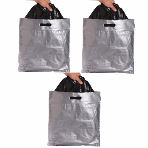 Reliance Products Double Doodie Plus Large Toilet Waste Bags, Gray (3 Pack) Perspective: front