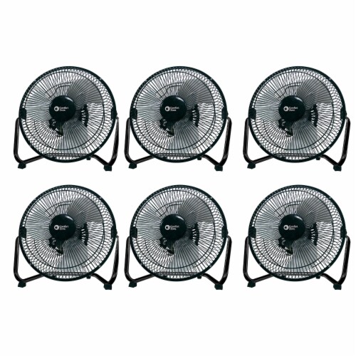 Mainstays 12 inch High Velocity 3-Speed Metal Floor Fan Black with Wall  Mount 