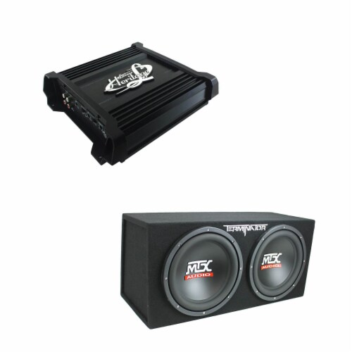 Lanzar Series 2000W Car Audio Amplifier with 120W Dual Loaded Subwoofer, 1 - Fred Meyer