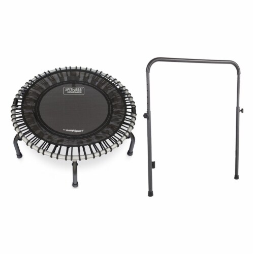 JumpSport 350f Indoor Lightweight 39-Inch Trampoline and Handle Bar Accessory Perspective: front