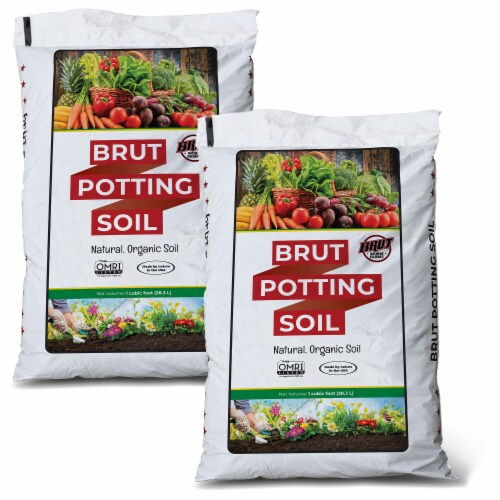 Brut Worm Farms Super Soil All Purpose Rich Dark Blend Organic Soil (2 Pack) Perspective: front