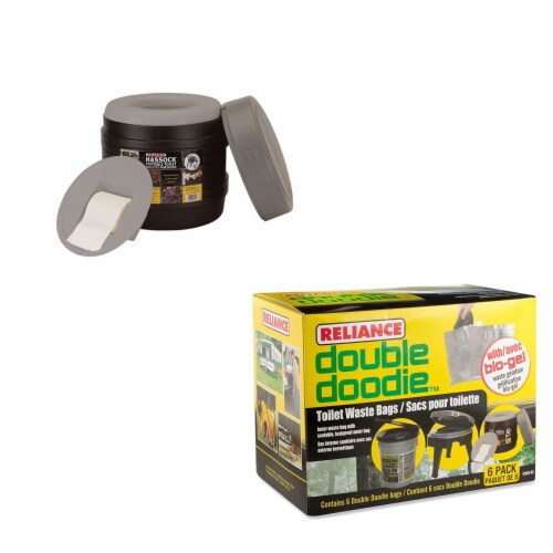 Reliance Products Hassock Portable Camping Toilet w/ Double Doodie BioGel  Bags, 1 Piece - Ralphs