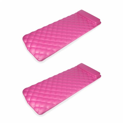 Laguna Lounger Foam Pool & Lake Water Mat with Oversized Pillow (2 Pack) Perspective: front