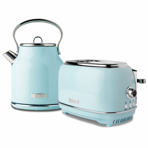 Haden Heritage 1.7 Liter Stainless Steel Electric Kettle with Toaster,  Turquoise, 1 Piece - City Market