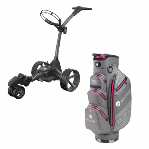 Motocaddy M7 Dhc 4 Wheel Golf Caddy Cart W Carrying Golf Club Cart Bag Fuchsia 1 Piece King Soopers
