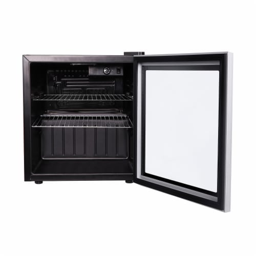 3.2 Cu.Ft Double Door Mini Fridge w/ Freezer, Adjustable Shelf for