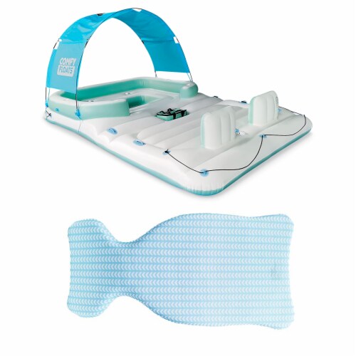 Comfy Floats 13 Foot Misting Platform & Comfy Floats Single Person Saddle Float Perspective: front